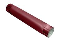 Труба соед круглая GL PE 125/90 мм 1м метал (RAL 3005)